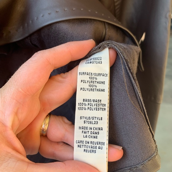 Max Studio vegan leather dark brown chocolate jacket size M - Picture 7 of 13